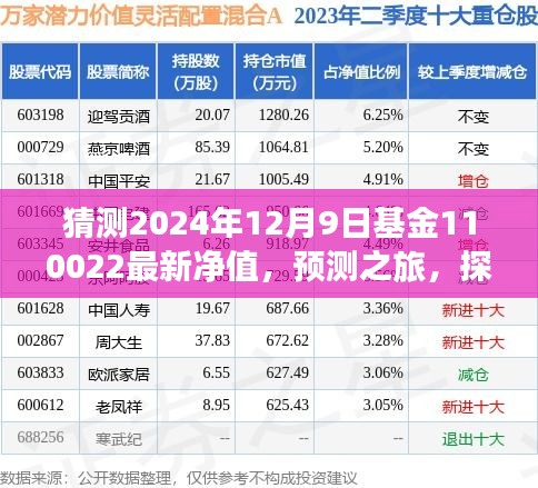 探索之旅，预测基金110022在2024年12月9日的最新净值展望。