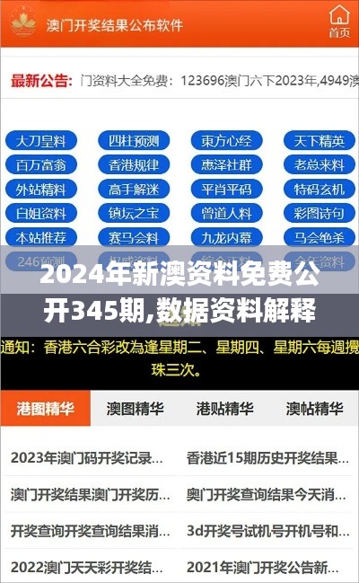 2024年新澳资料免费公开345期,数据资料解释落实_进阶版6.512