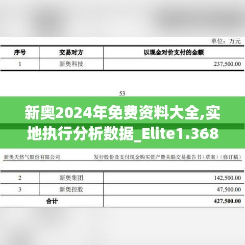 新奥2024年免费资料大全,实地执行分析数据_Elite1.368