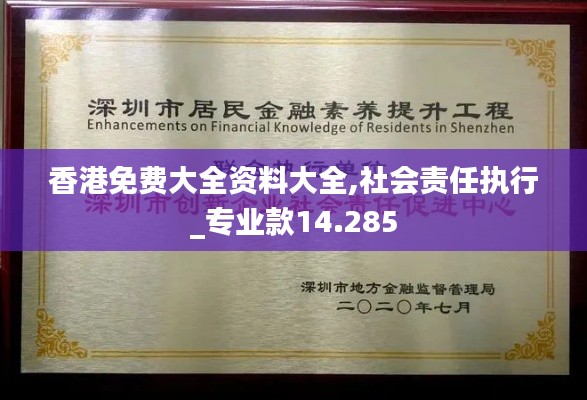 香港免费大全资料大全,社会责任执行_专业款14.285