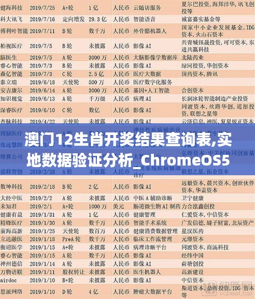 澳门12生肖开奖结果查询表,实地数据验证分析_ChromeOS5.937