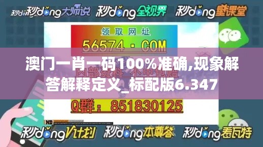 澳门一肖一码100%准确,现象解答解释定义_标配版6.347