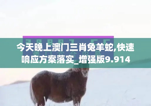 今天晚上澳门三肖兔羊蛇,快速响应方案落实_增强版9.914