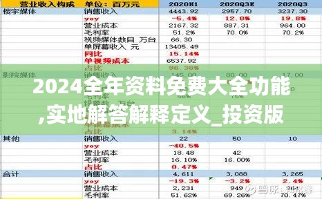2024全年资料免费大全功能,实地解答解释定义_投资版8.544