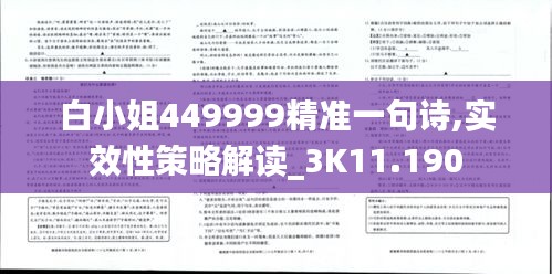 白小姐449999精准一句诗,实效性策略解读_3K11.190