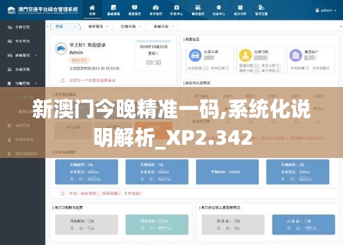 新澳门今晚精准一码,系统化说明解析_XP2.342