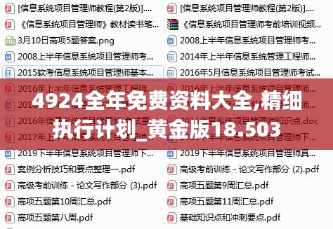 4924全年免费资料大全,精细执行计划_黄金版18.503