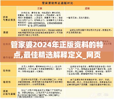 管家婆2O24年正版资料的特点,最佳精选解释定义_网页款9.122