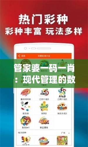 管家婆一码一肖：现代管理的数字化革新