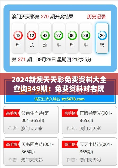 2024新澳天天彩免费资料大全查询349期：免费资料对老玩家的启示