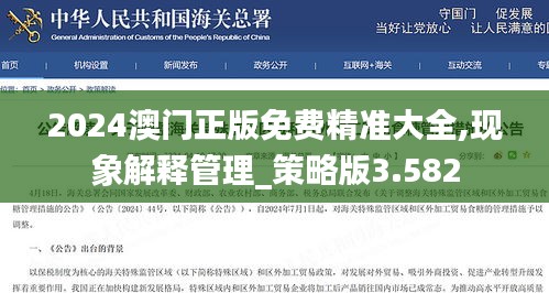 2024澳门正版免费精准大全,现象解释管理_策略版3.582
