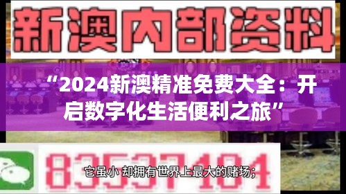 “2024新澳精准免费大全：开启数字化生活便利之旅”