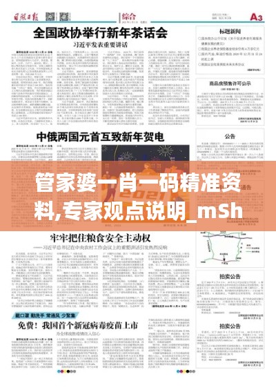 管家婆一肖一码精准资料,专家观点说明_mShop4.388