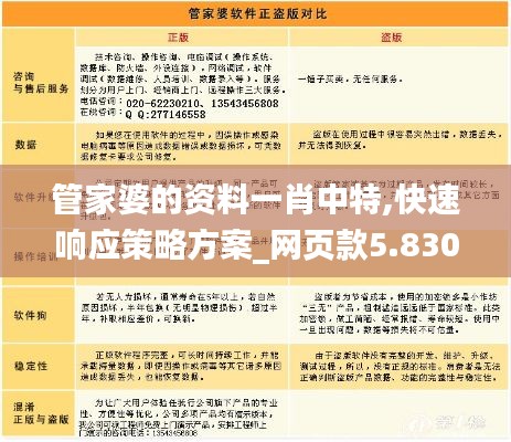 管家婆的资料一肖中特,快速响应策略方案_网页款5.830