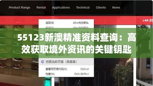 55123新澳精准资料查询：高效获取境外资讯的关键钥匙
