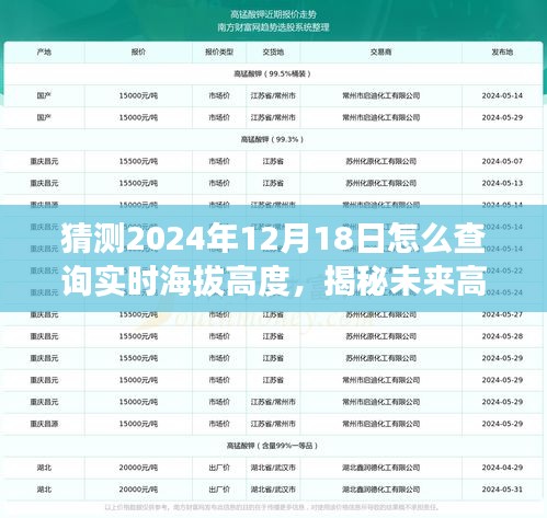 揭秘未来高度查询新方式，预测与评测实时海拔高度查询体验，揭秘2024年查询实时海拔高度新体验！