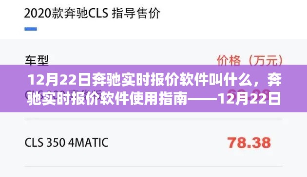 奔驰实时报价软件使用指南，12月22日版，适合初学者与进阶用户的必备指南