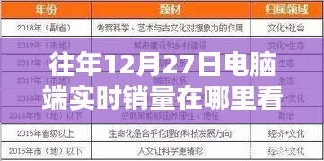 电脑端实时销量查看指南，往年12月27日数据一览
