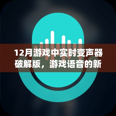 游戏语音革新，实时变声器破解版来袭，12月玩转语音变声！