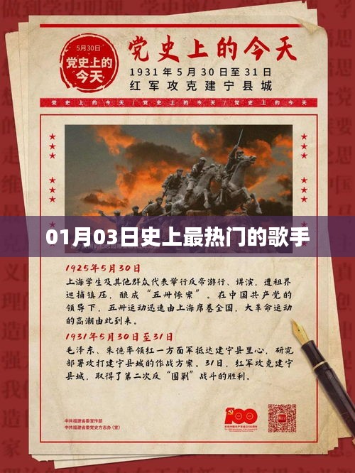 01月03日，巨星闪耀，最热门歌手盘点