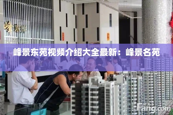 峰景东苑视频介绍大全最新：峰景名苑 
