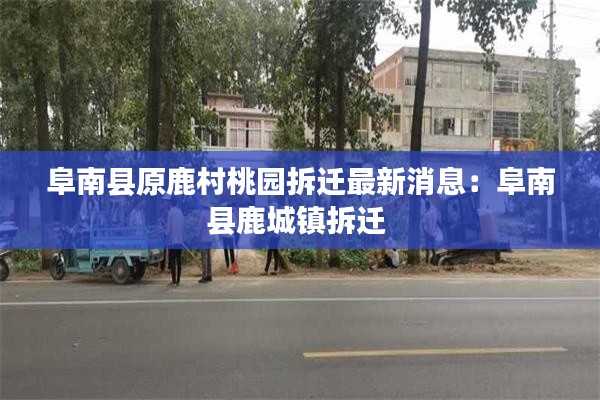 阜南县原鹿村桃园拆迁最新消息：阜南县鹿城镇拆迁 