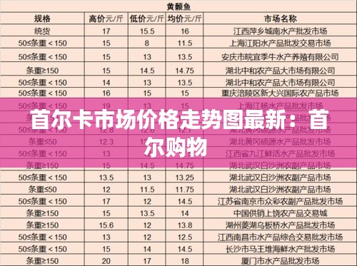 首尔卡市场价格走势图最新：首尔购物 