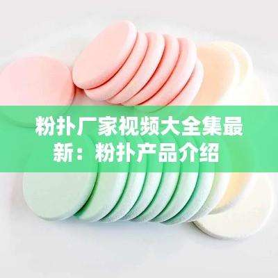 粉扑厂家视频大全集最新：粉扑产品介绍 