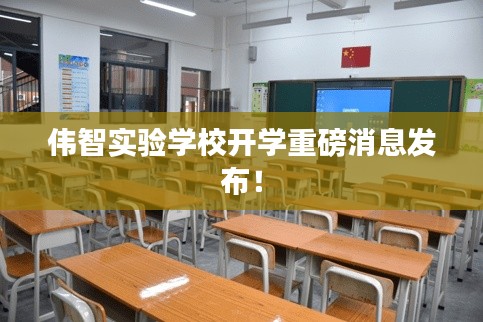 伟智实验学校开学重磅消息发布！