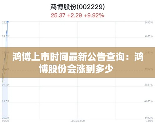 鸿博上市时间最新公告查询：鸿博股份会涨到多少 