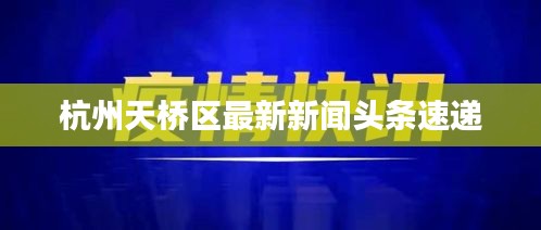 杭州天桥区最新新闻头条速递