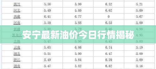 安宁最新油价今日行情揭秘