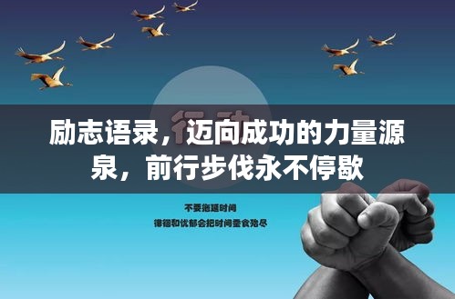 励志语录，迈向成功的力量源泉，前行步伐永不停歇