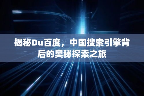 揭秘Du百度，中国搜索引擎背后的奥秘探索之旅