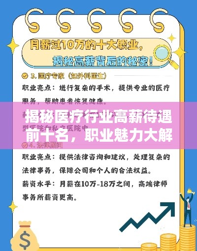 揭秘医疗行业高薪待遇前十名，职业魅力大解析！