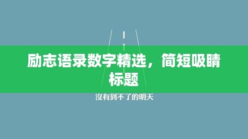 励志语录数字精选，简短吸睛标题