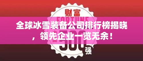 全球冰雪装备公司排行榜揭晓，领先企业一览无余！