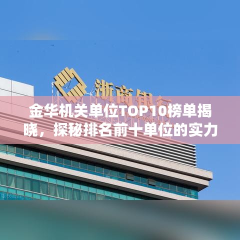 金华机关单位TOP10榜单揭晓，探秘排名前十单位的实力与影响力