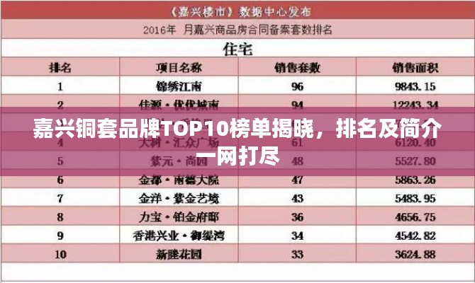 嘉兴铜套品牌TOP10榜单揭晓，排名及简介一网打尽