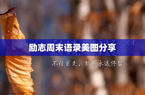 励志周末语录美图分享