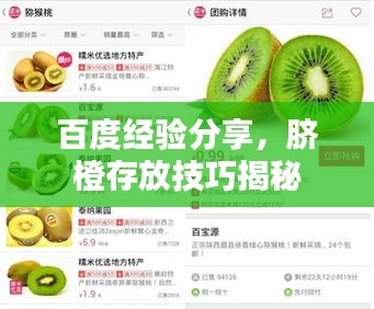 百度经验分享，脐橙存放技巧揭秘