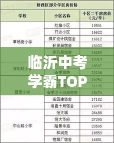 临沂中考学霸TOP10，优秀学子榜单揭秘