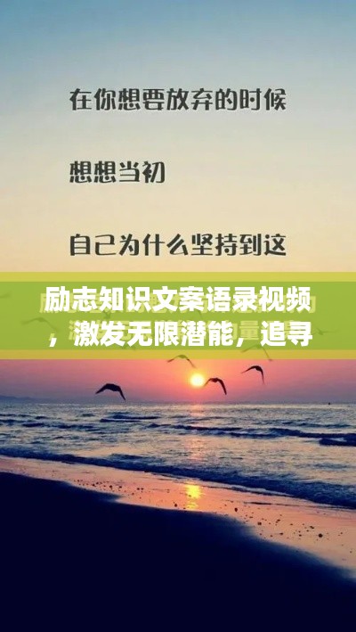 励志知识文案语录视频，激发无限潜能，追寻梦想的终极力量