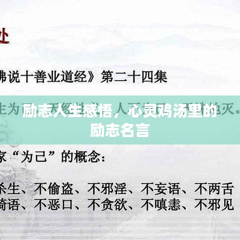 励志人生感悟，心灵鸡汤里的励志名言