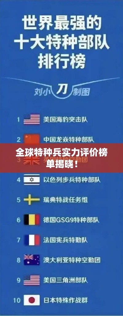 全球特种兵实力评价榜单揭晓！