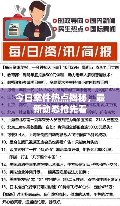 今日案件热点揭秘，最新动态抢先看