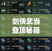 剑侠武当登顶秘籍，最新攻略助你称霸武林！