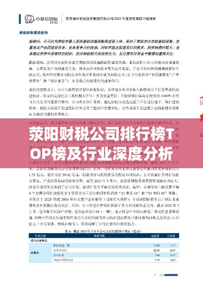 荥阳财税公司排行榜TOP榜及行业深度分析