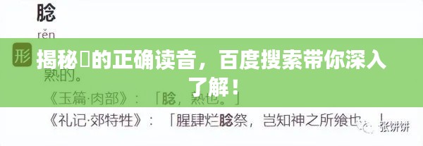 揭秘睴的正确读音，百度搜索带你深入了解！