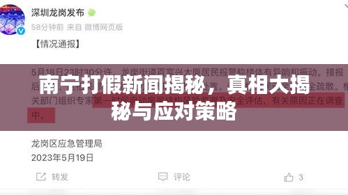 南宁打假新闻揭秘，真相大揭秘与应对策略